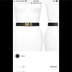 BNWT MCM Visetos Logo Reversible Belt, Powder Pink/Black, Gold, light gray logo MCM | Accessories | Bnwt Mcm Visetos Logo Reversible Belt  main image 2